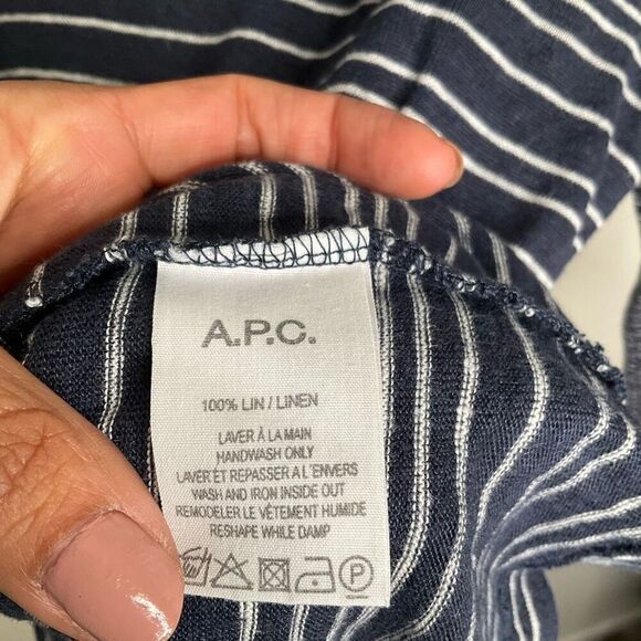 A.P.C. Linen Stripe Shirt - Picture 5 of 5
